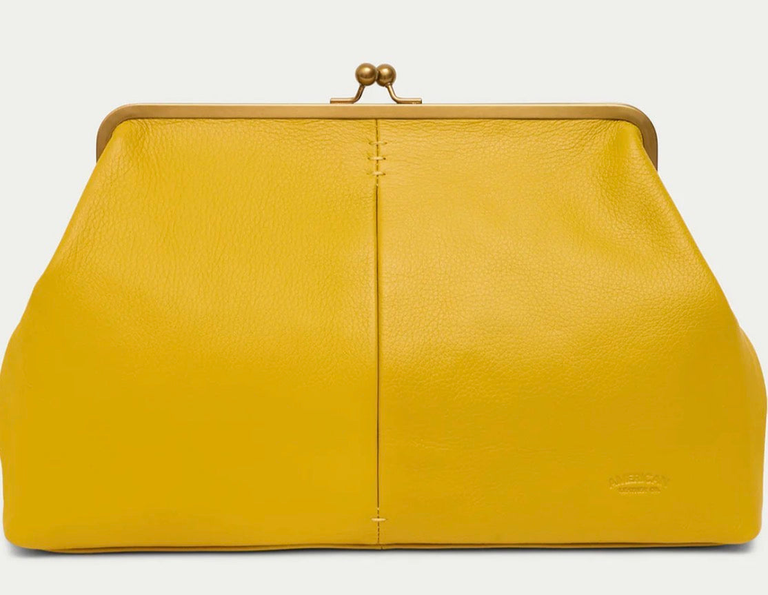 The Mustard Khloe Oversized Clutch
