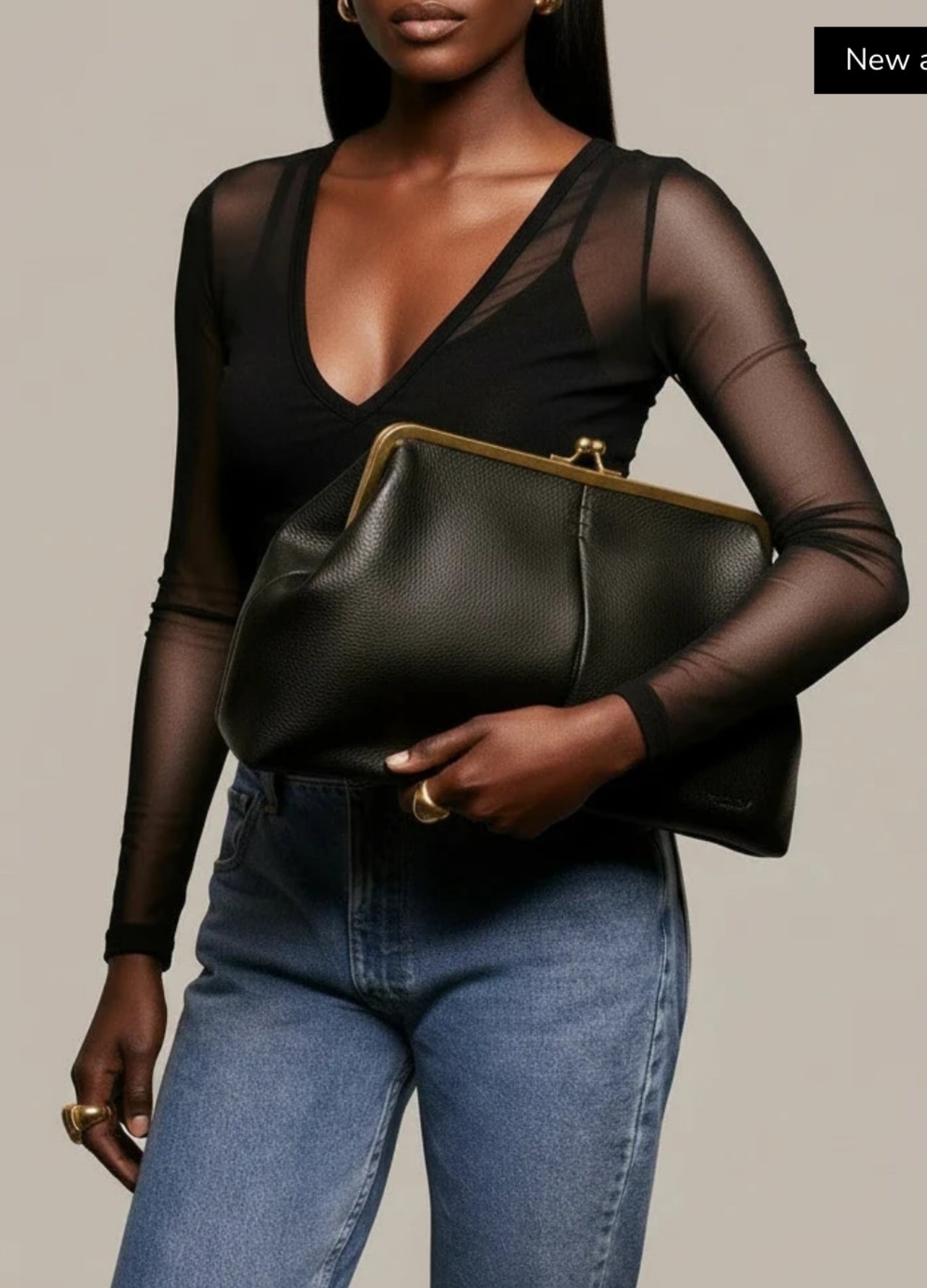 The Black Khloe Oversized Clutch