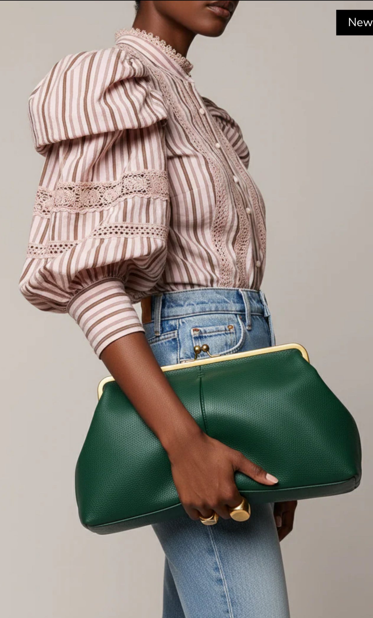 The Emerald Green Khloe Oversized Clutch
