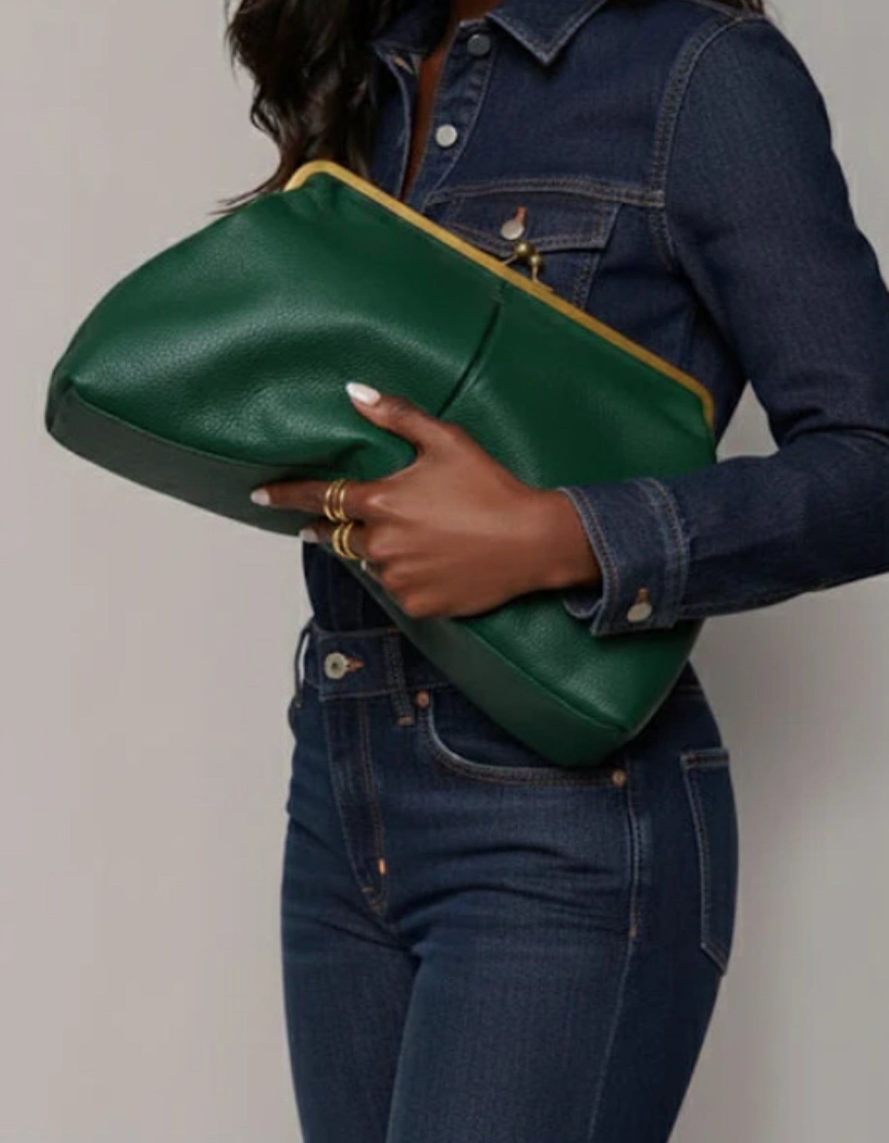 The Emerald Green Khloe Oversized Clutch