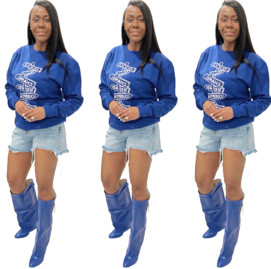 The Designer Girl Royal Blue Sweatshirt