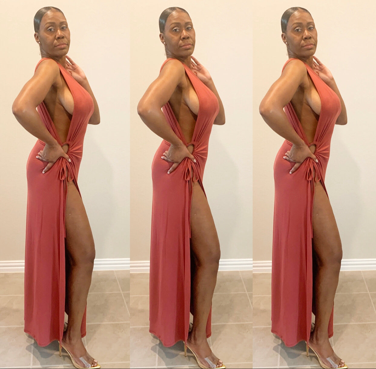 The Sienna Brick Pale Dress