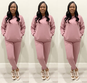 The Slay Your Way Rose Jogger Set