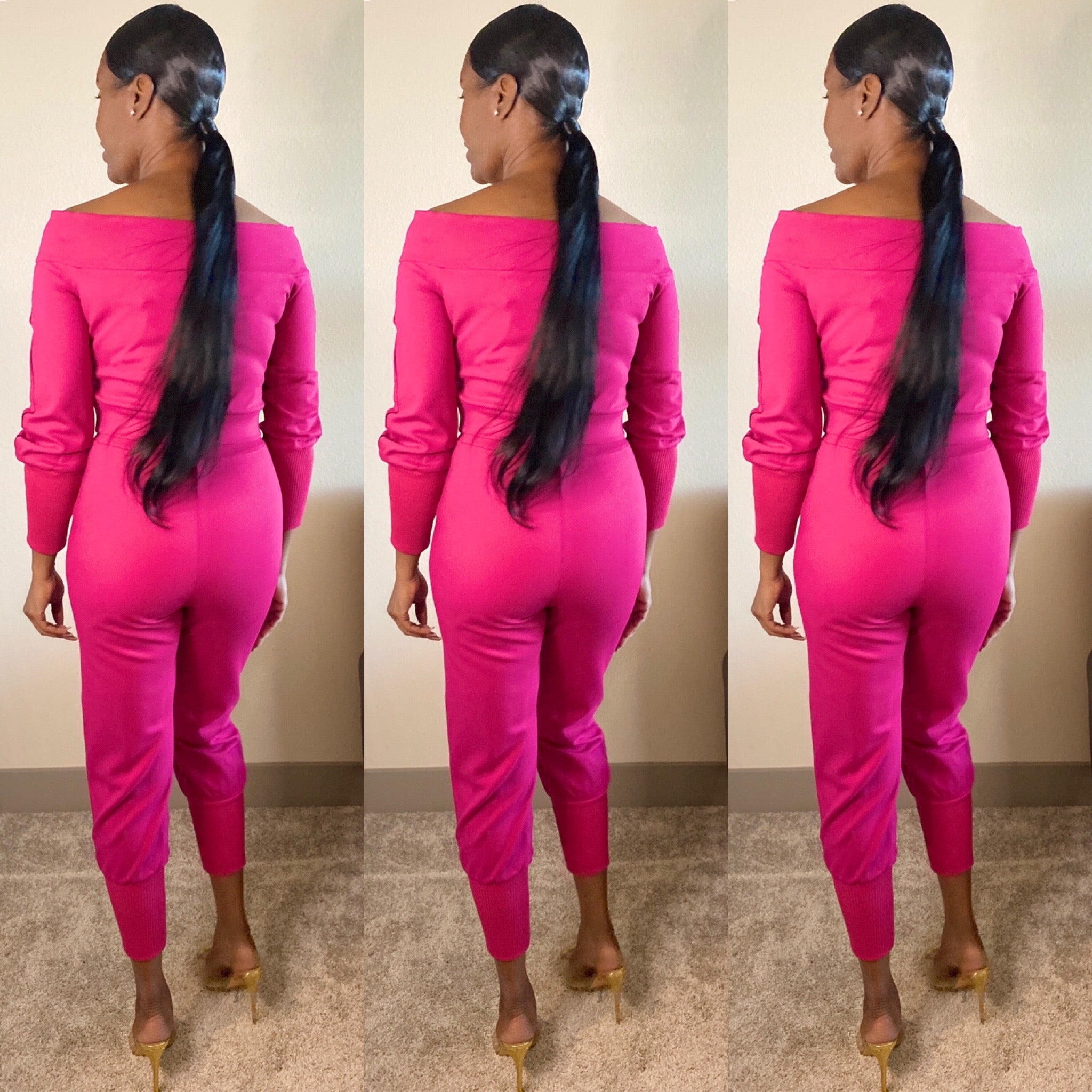 The Cold Shoulder Fuchsia Set