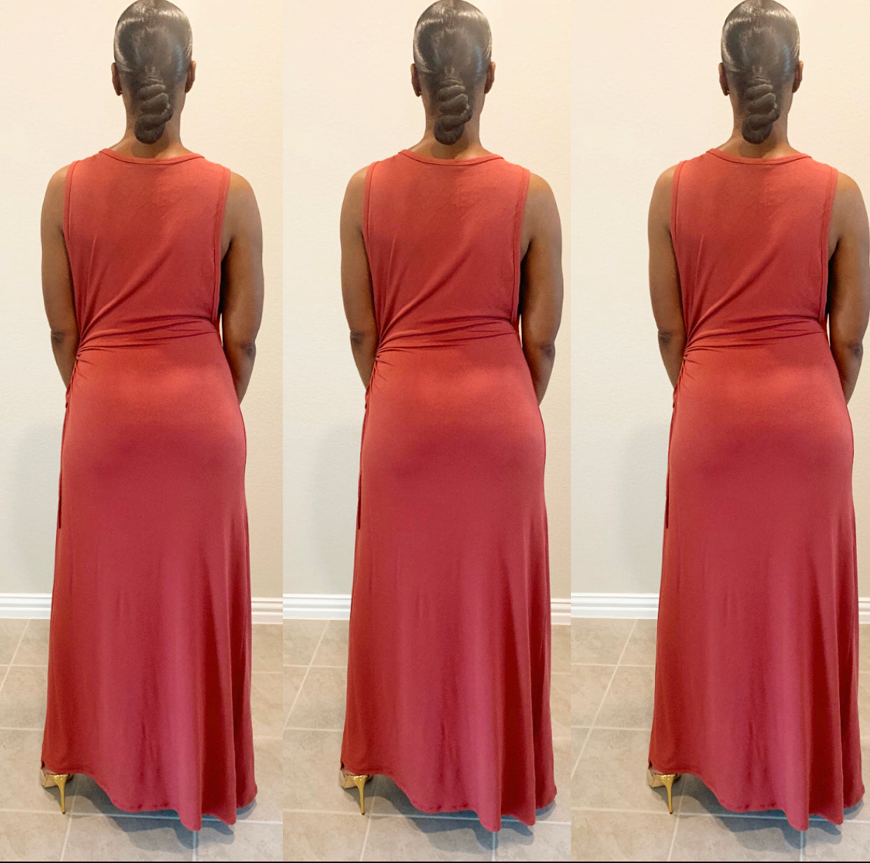 The Sienna Brick Pale Dress