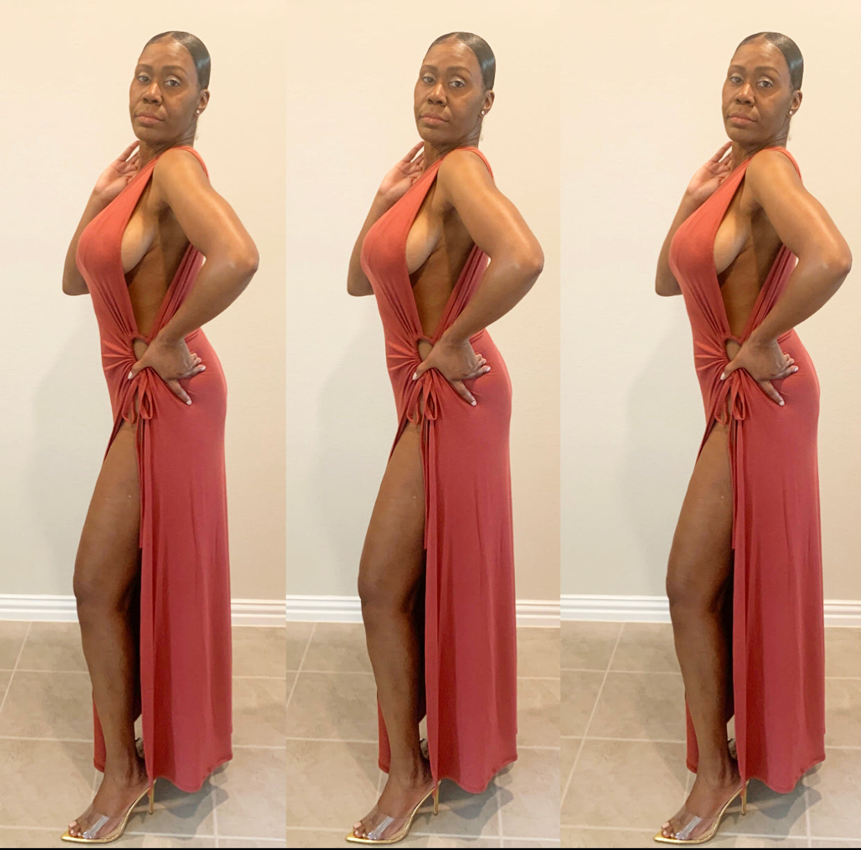 The Sienna Brick Pale Dress