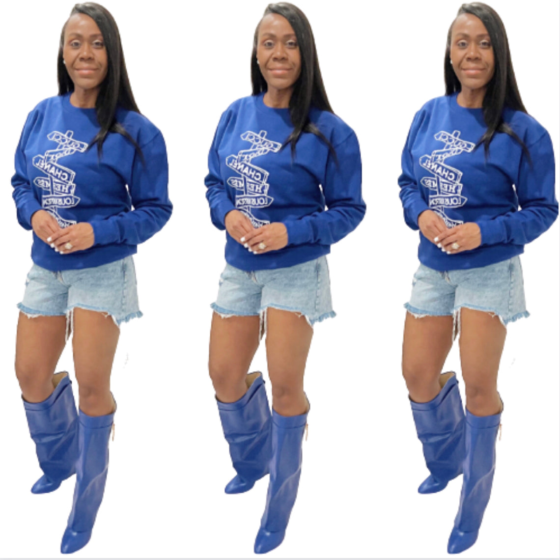 The Designer Girl Royal Blue Sweatshirt