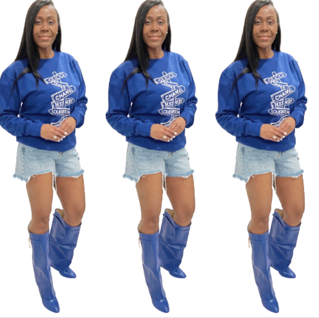 The Designer Girl Royal Blue Sweatshirt