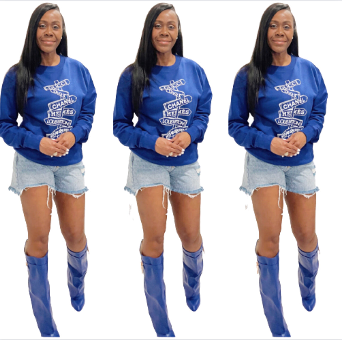The Designer Girl Royal Blue Sweatshirt