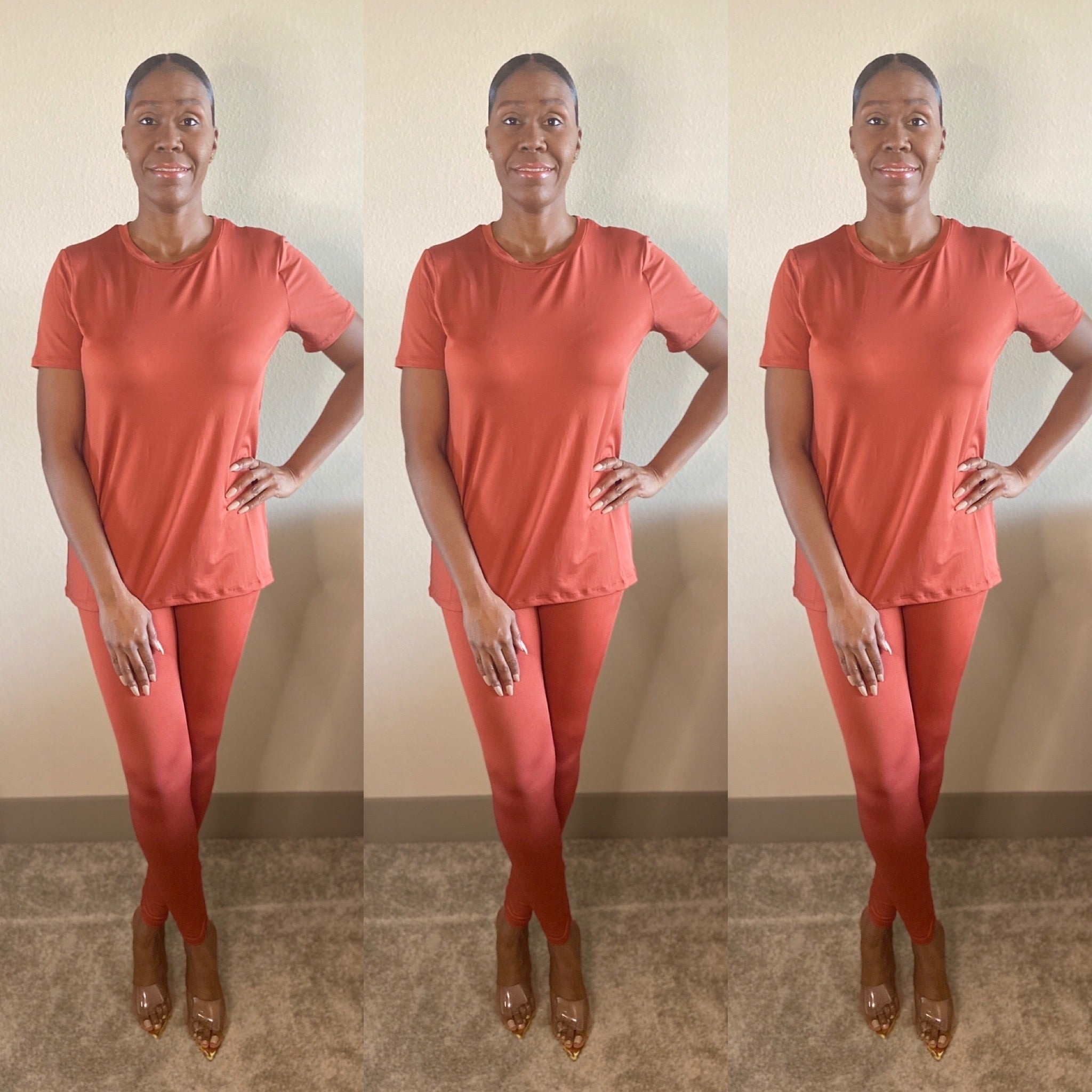 K’s Chill and Slay Rust Pant Set