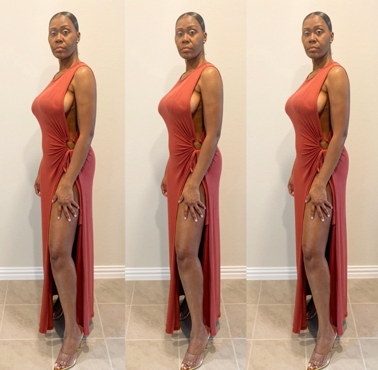 The Sienna Brick Pale Dress