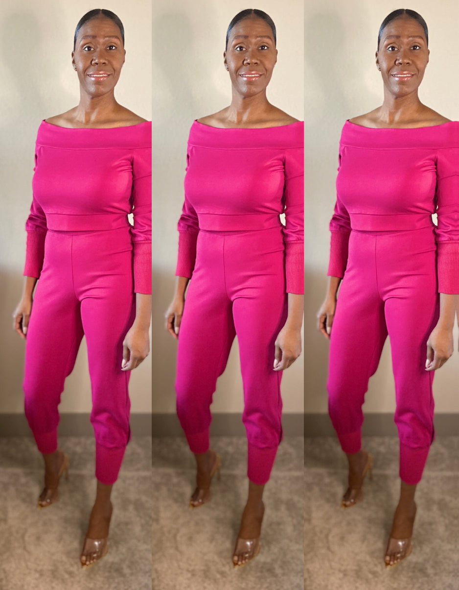 The Cold Shoulder Fuchsia Set