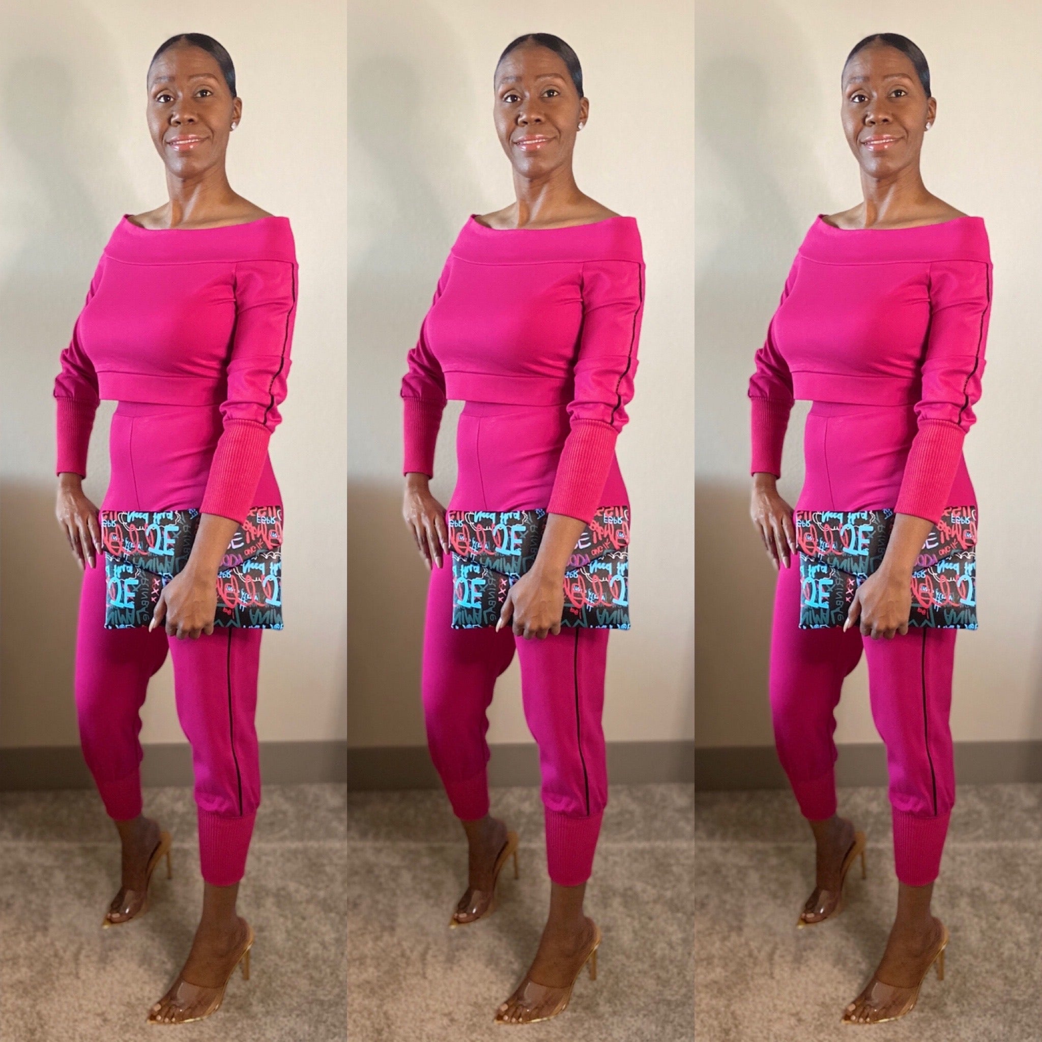 The Cold Shoulder Fuchsia Set