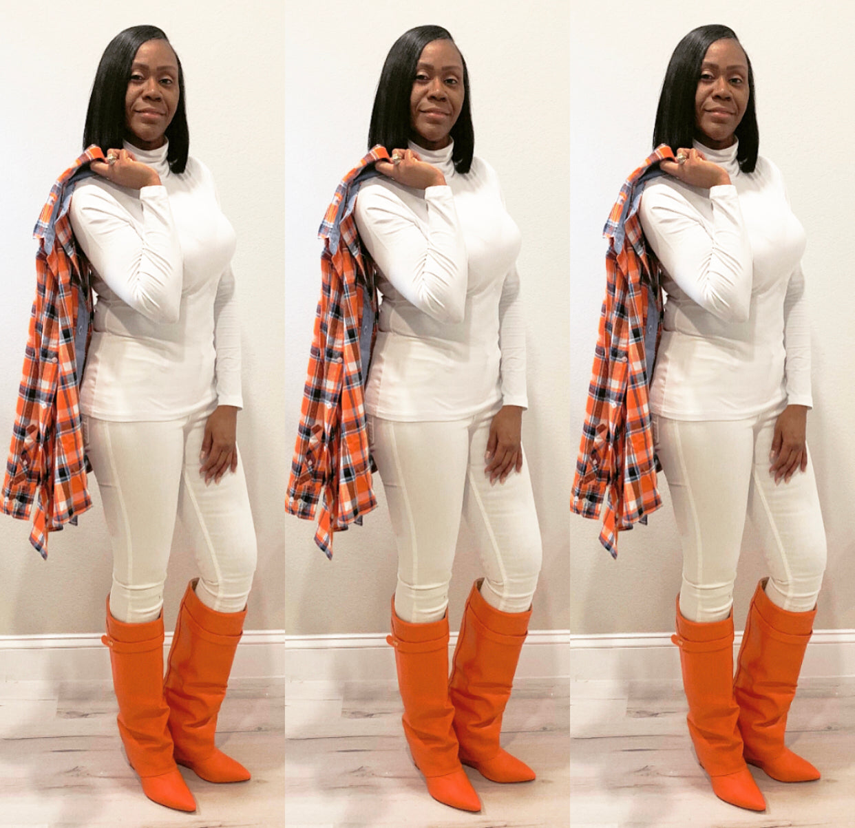 The Boss Girl Orange Multi Flannel