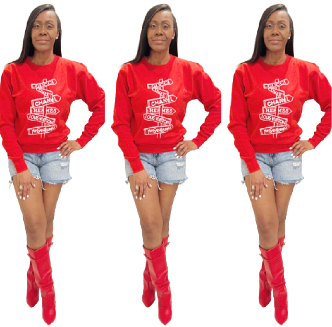 The Designer Girl Red Sweatshirt
