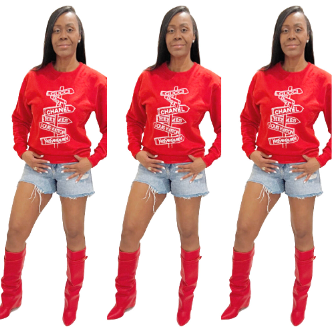The Designer Girl Red Sweatshirt