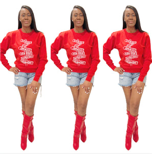 The Designer Girl Red Sweatshirt