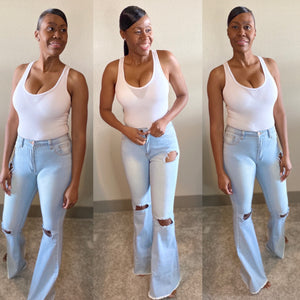 The Chic Me High Waist Bell Bottom Jeans