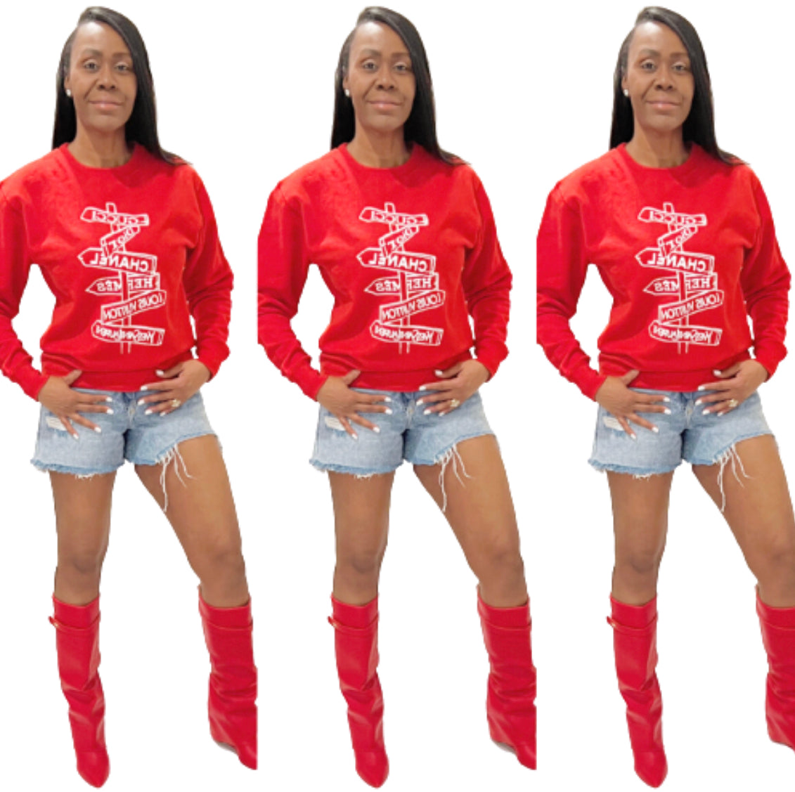 The Designer Girl Red Sweatshirt