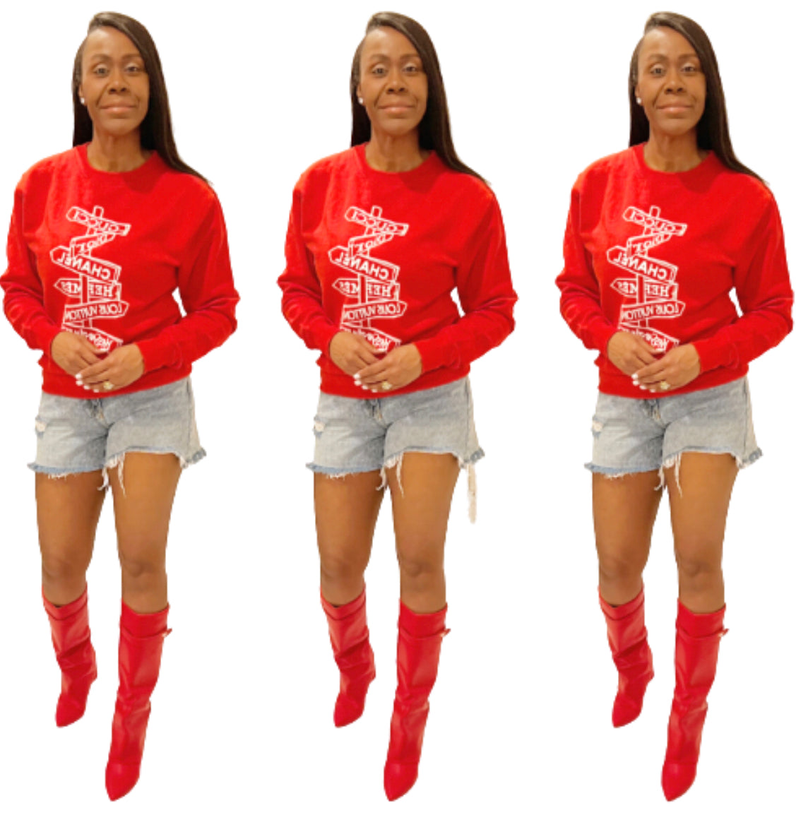 The Designer Girl Red Sweatshirt